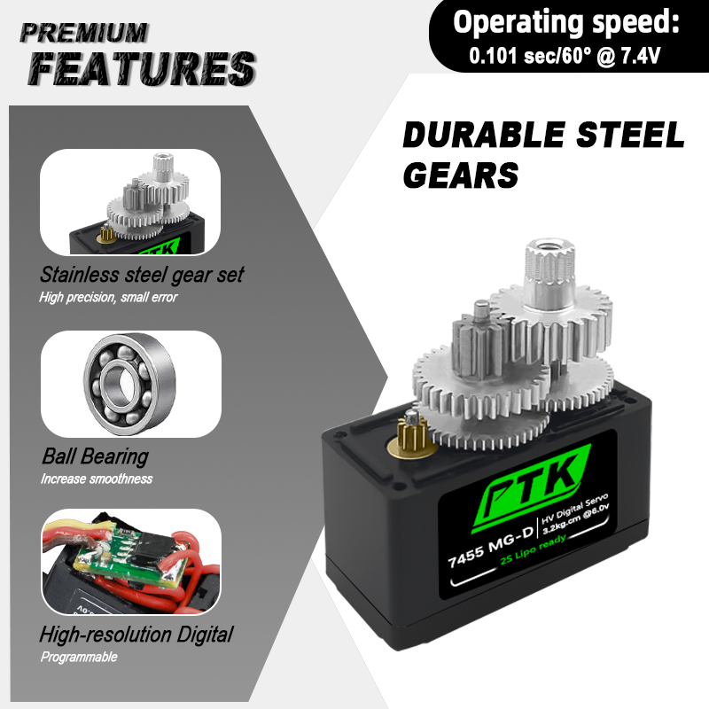 PTK 7455MG-D servo 12g Digital - Rc Hobby Shops recensie en prijs