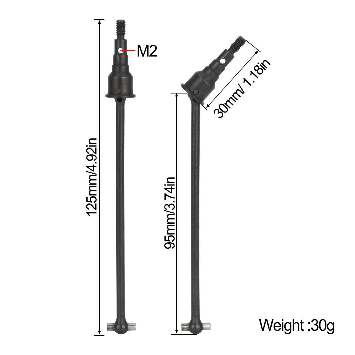 2Pcs Hard Steel Front Rear CVD - Rc Hobby Shops recensie en prijs