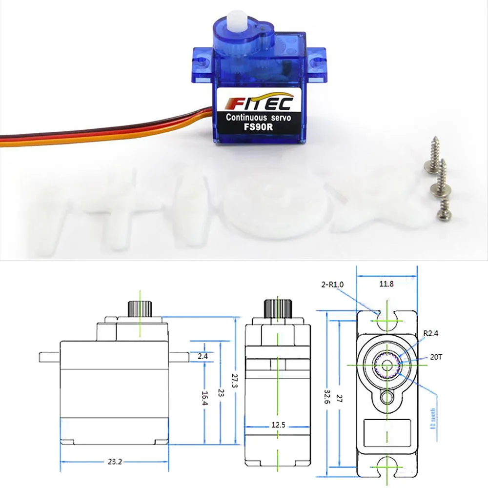 Feetech Mini FS90R Micro Servo - Rc Hobby Shops recensie en prijs
