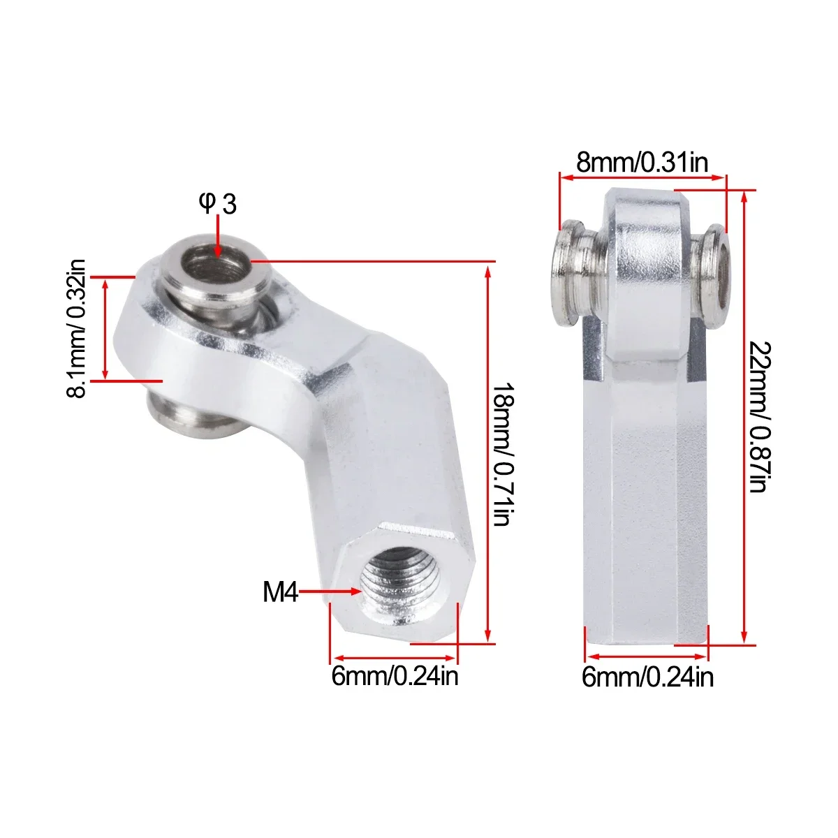 4Pcs Metal M4 Link Rod Joint B - Rc Crawler 4X4 recensie en prijs